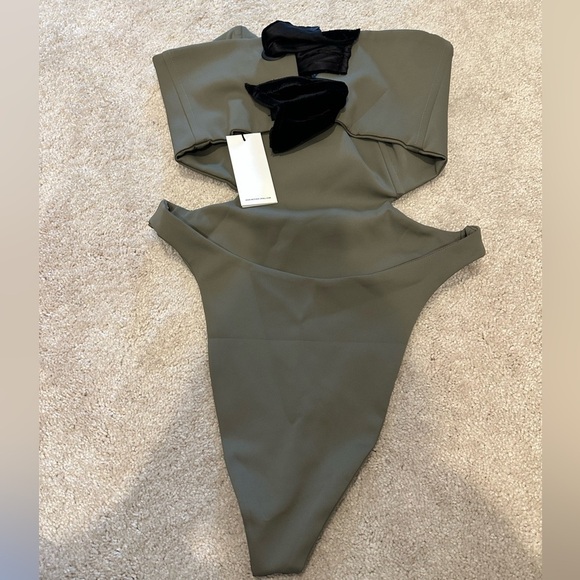 Mother of All Hamera corset bodysuit in Olive Green M NWT - Picture 5 of 5